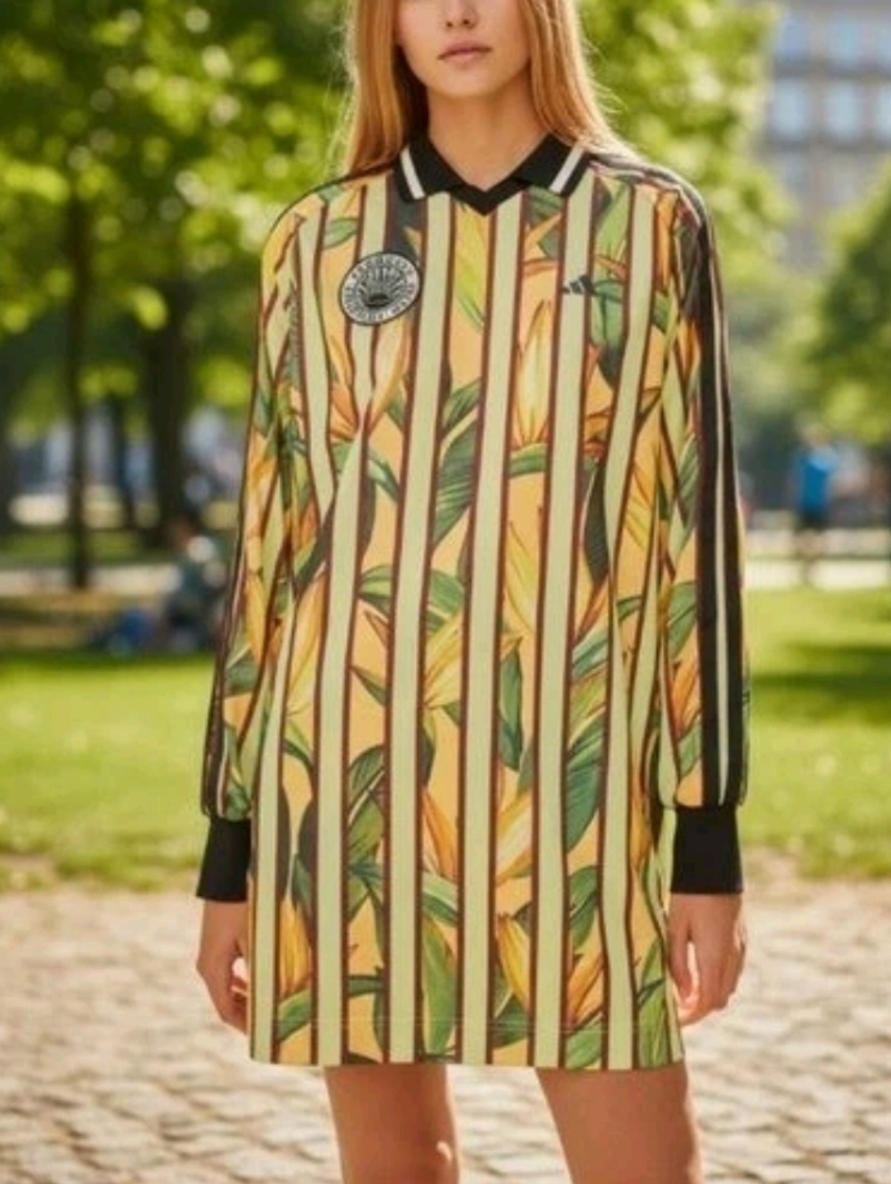 FARM Rio (PRM DRESS) BOLD FLORAL/STRIPE",  Shirt Dress" 🏵